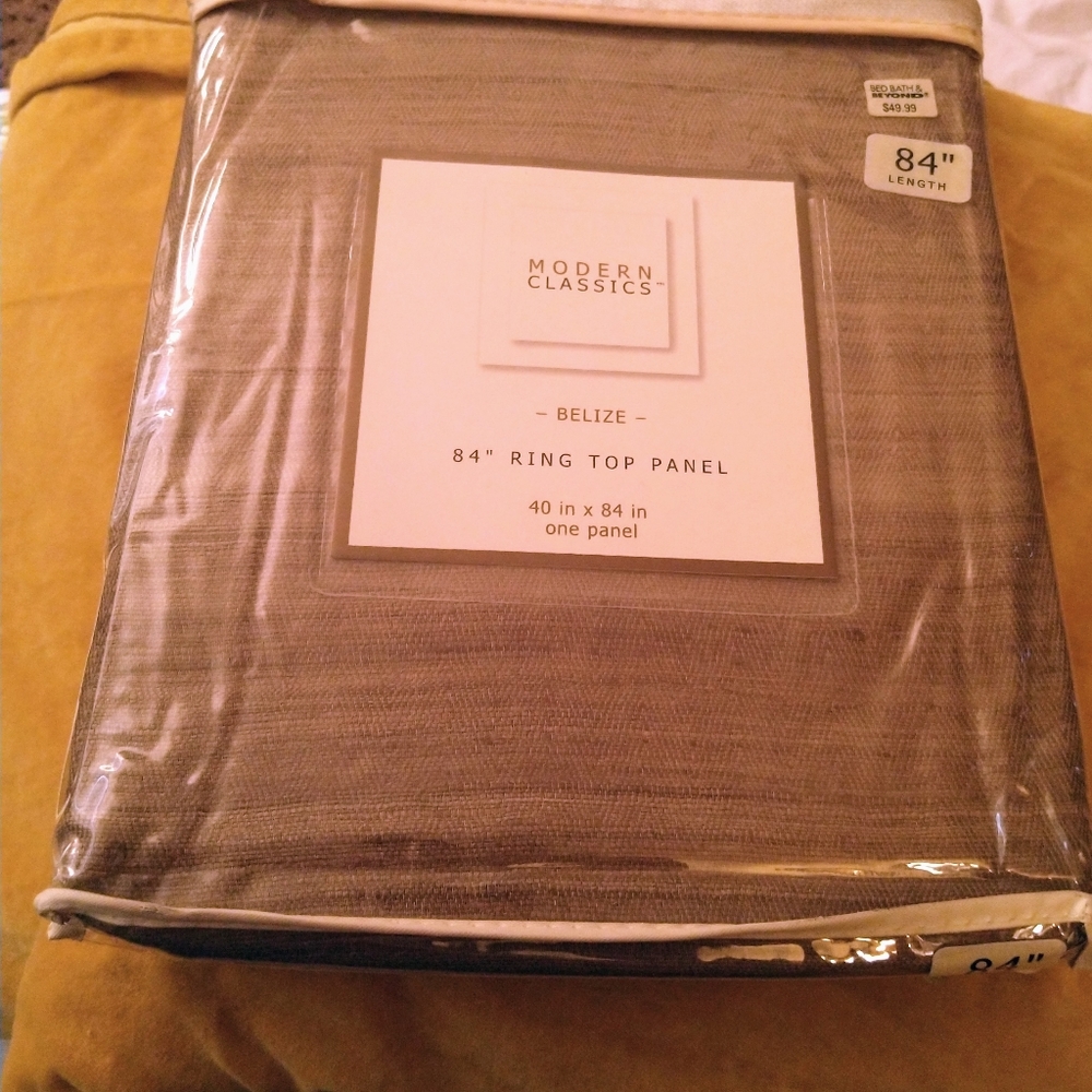SILK RING TOP CURTAIN PANEL 40 X 84